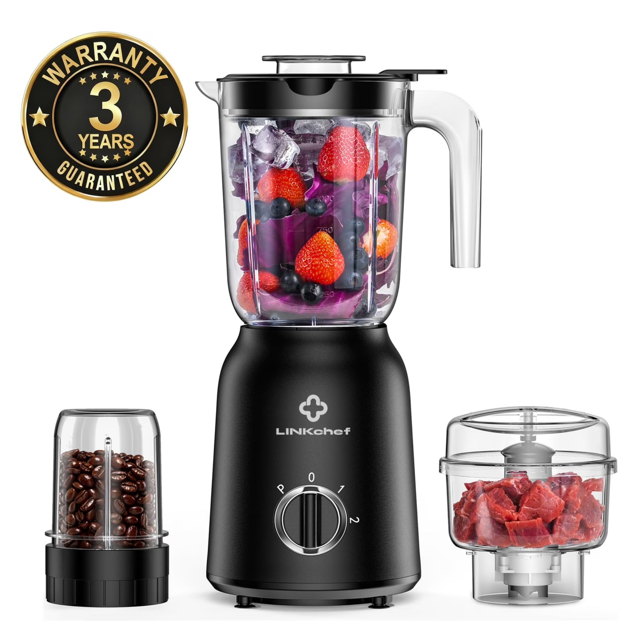 LINKChef 3‑in‑1 Countertop Blender